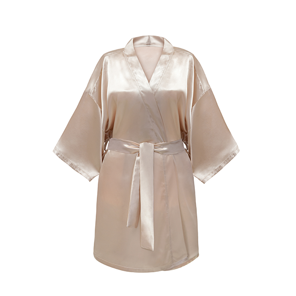 Rose gold silk hot sale dressing gown